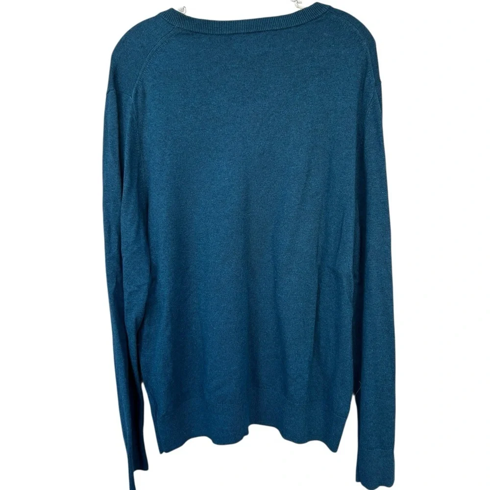 NWT Banana Republic Premium Lux x Yarn V-Neck Sweater - Size Large - Turquoise